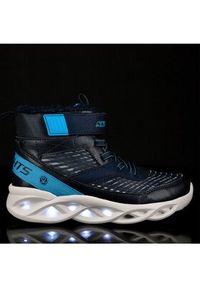 skechers - Skechers Sneakersy Twisted-Brights 401651L/NVBL Granatowy. Kolor: niebieski. Materiał: materiał #4