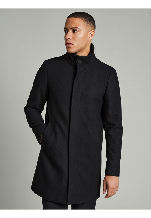 Matinique Płaszcz wełniany Harvey 30203845 Czarny Regular Fit. Kolor: czarny. Materiał: wełna, syntetyk