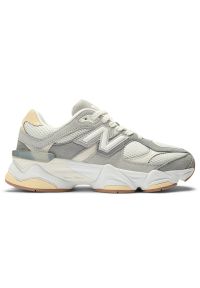 Buty dziecięce New Balance GC9060AB – szare. Okazja: na co dzień, na uczelnię. Kolor: szary. Materiał: skóra, materiał, guma, syntetyk. Szerokość cholewki: normalna. Sport: turystyka piesza