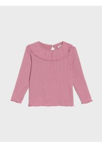Sinsay - Bluzka z długimi rękawami - różowy. Kolor: różowy. Długość rękawa: długi rękaw. Długość: długie #1
