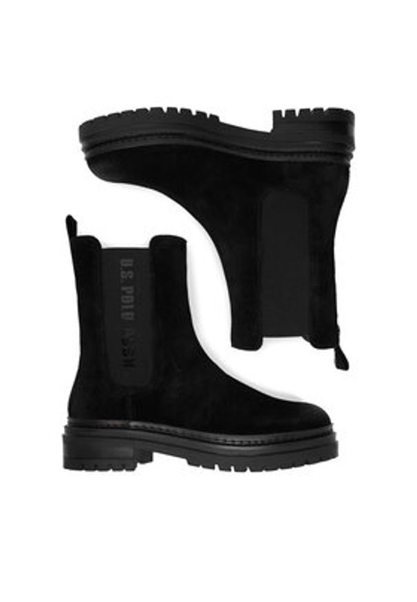 U.S. Polo Assn. Sztyblety CEO-VIZAG001W/ELE1 Czarny. Kolor: czarny. Materiał: skóra, zamsz