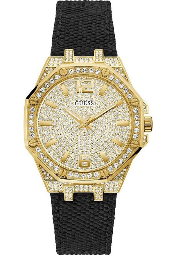 Zegarek Guess Zegarek damski Guess GW0408L2 CYRKONIE czarny. Kolor: czarny