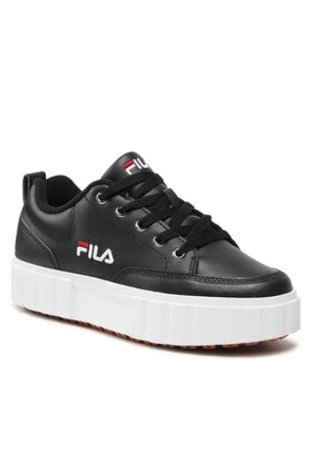 Fila Sneakersy Sandblast L Wmn FFW0060.80010 Czarny. Kolor: czarny. Materiał: skóra