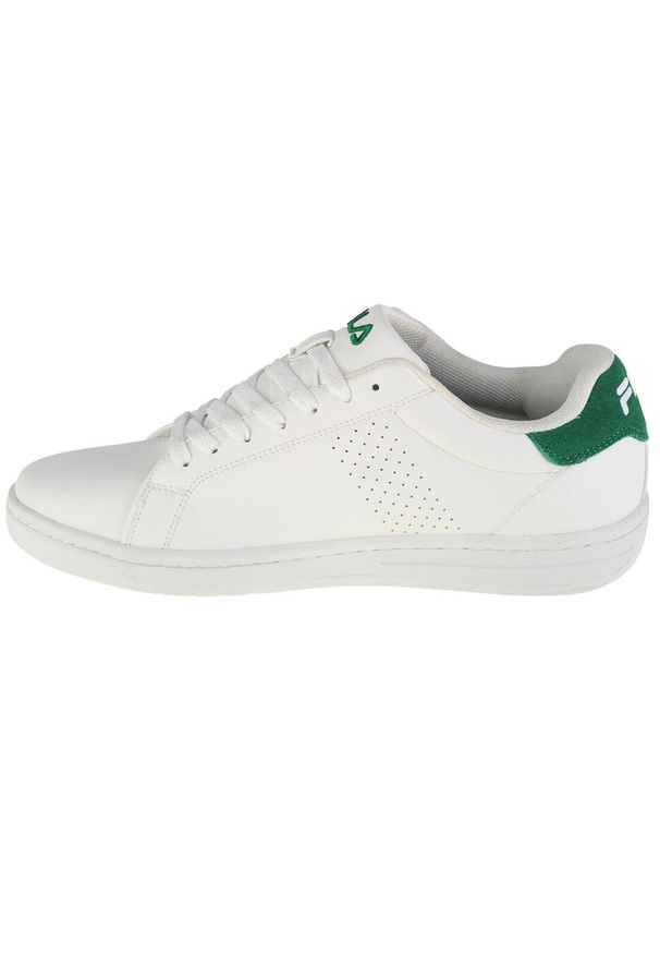 Buty do chodzenia męskie, Fila Crosscourt 2 F Low. Kolor: biały. Materiał: materiał, syntetyk. Sport: turystyka piesza