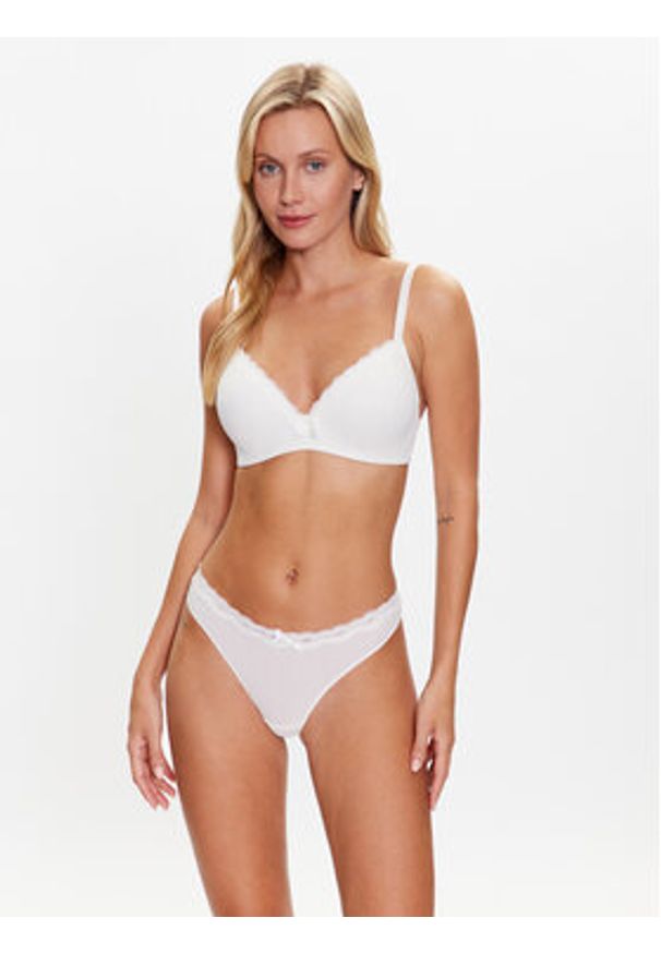Hunkemöller Biustonosz bezfiszbinowy Lola 192192 Biały. Kolor: biały. Materiał: syntetyk