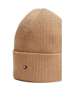 TOMMY HILFIGER - Tommy Hilfiger Czapka Essential AW0AW16637 Beżowy. Kolor: beżowy. Materiał: bawełna, materiał