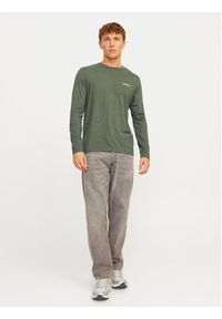 Jack & Jones - Jack&Jones Longsleeve Alvis 12259735 Zielony Standard Fit. Kolor: zielony. Materiał: bawełna. Długość rękawa: długi rękaw #3