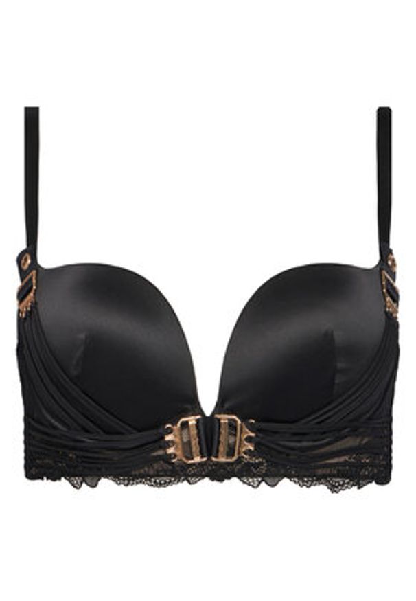 Hunkemöller Biustonosz z fiszbiną Avela 302375 Czarny. Kolor: czarny. Materiał: syntetyk