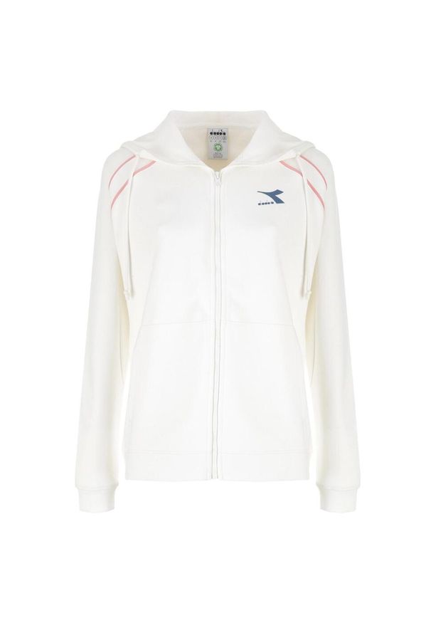 Diadora - Zestaw dresowy damski DIADORA L.TRACKSUIT HD FZ CORE. Kolor: biały. Materiał: dresówka