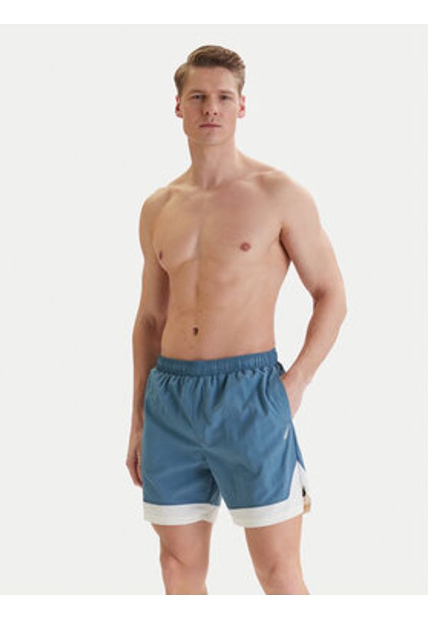 Nautica Szorty kąpielowe Paddy Swim NCC04503 Niebieski Regular Fit. Kolor: niebieski. Materiał: syntetyk