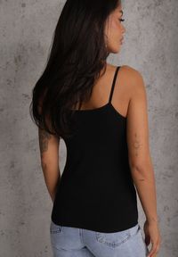 Renee - Czarny Bawełniany Top Bieliźniany z Koronką przy Dekolcie Berinda. Okazja: na co dzień. Kolor: czarny. Materiał: bawełna, koronka. Wzór: koronka. Sezon: lato. Styl: casual #3