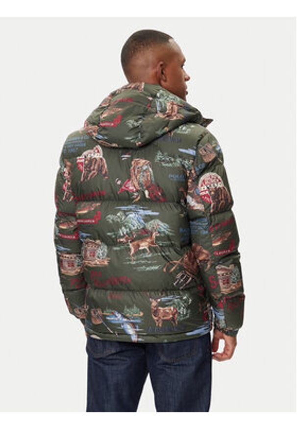 Polo Ralph Lauren Kurtka puchowa 710977071001 Zielony Regular Fit. Typ kołnierza: polo. Kolor: zielony. Materiał: syntetyk