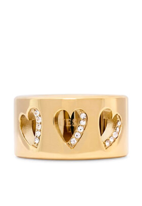 Guess Pierścionek JUBR06 086JW Złoty. Materiał: ze stali nierdzewnej, ze stali. Kolor: złoty
