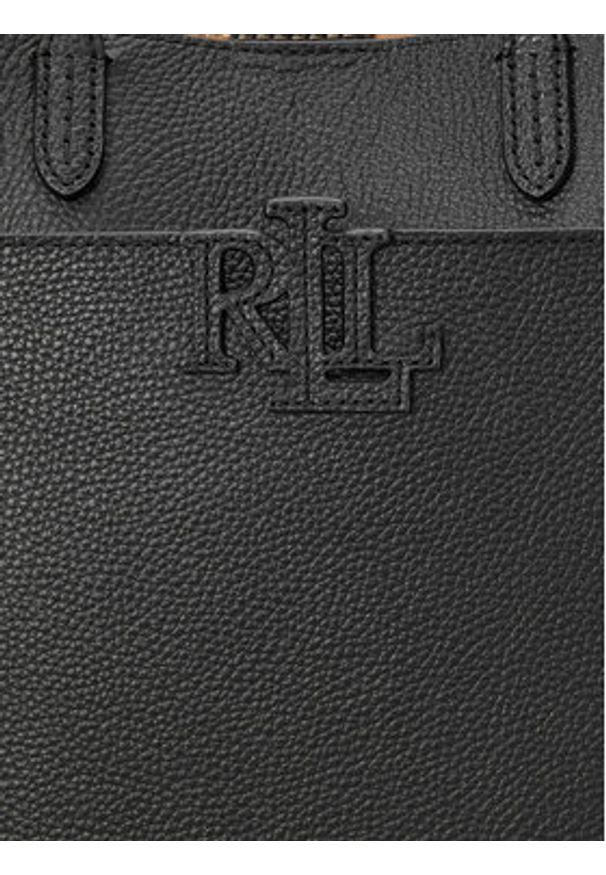 Lauren Ralph Lauren - LAUREN RALPH LAUREN Torebka 431966760005 Czarny. Kolor: czarny. Materiał: skórzane