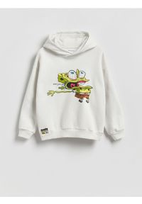 Reserved - Bawełniana bluza SpongeBob - jasnoszary. Kolor: szary. Materiał: bawełna #1