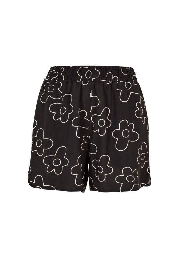 Damskie Szorty resortowe z wiskozy Urban Classics AOP. Kolor: czarny. Materiał: wiskoza. Długość: krótkie. Sezon: lato