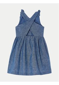 Mayoral Sukienka letnia 3928 Niebieski Regular Fit. Kolor: niebieski. Materiał: bawełna. Sezon: lato #2