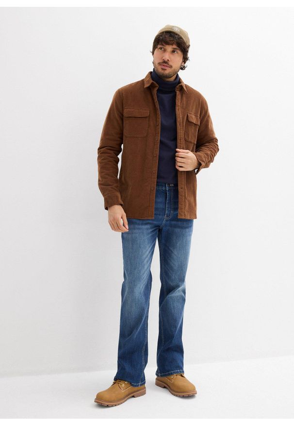 bonprix - Jeansy regular fit, o kroju bootcut. Kolor: niebieski