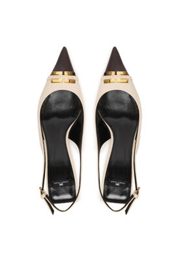 Elisabetta Franchi Czółenka SA57L61E2 Écru. Kolor: kremowy. Materiał: skóra