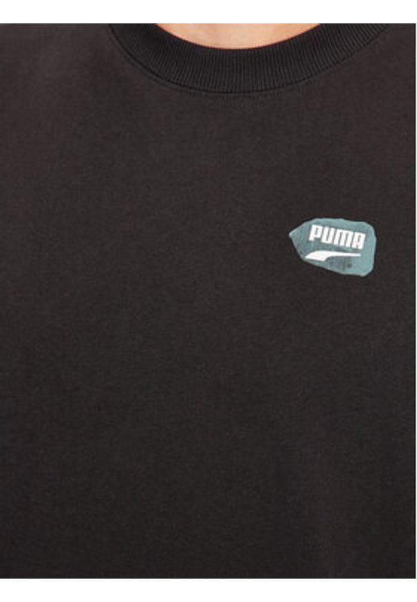Puma T-Shirt Downtown Graphic 621269 Czarny Regular Fit. Kolor: czarny. Materiał: bawełna