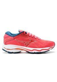 Buty do biegania damskie Mizuno Wave Ultima 14. Kolor: biały, czerwony, wielokolorowy, różowy. Materiał: materiał, syntetyk. Model: Mizuno Wave
