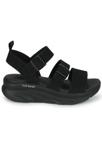 skechers - Sandały Skechers Model Dlux Walker Retro Cosmos Kolor Czarny. Kolor: czarny. Materiał: syntetyk, tkanina. Sezon: lato