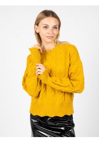 Pinko Sweter "Chianti" | 1G166W Y79B | Chianti | Kobieta | Żółty. Okazja: na co dzień. Kolor: żółty. Materiał: poliamid, wiskoza, poliester. Styl: casual