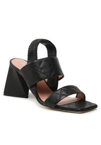 Pollini Sandały SA16377C1GTE0000 Czarny. Kolor: czarny. Materiał: skóra #5
