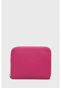 Answear Lab portfel skórzany damski kolor różowy. Kolor: różowy. Materiał: skóra. Wzór: gładki