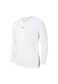 Nike - Bluza Męska Park DriFIT Base Layer Top. Kolor: biały. Sport: turystyka piesza