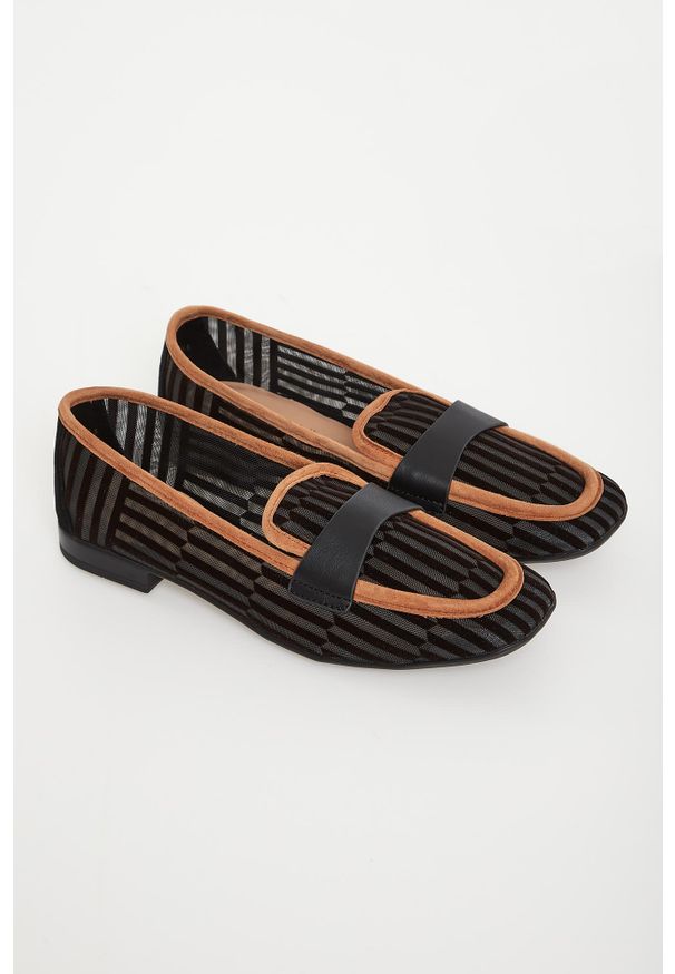 Baldinini - Loafersy damskie skórzane BALDININI. Materiał: skóra