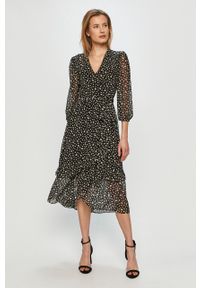 Miss Sixty - Sukienka. Kolor: czarny. Materiał: tkanina. Długość rękawa: długi rękaw. Typ sukienki: rozkloszowane #2