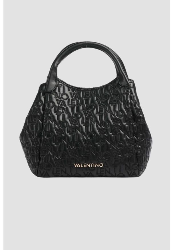 Valentino by Mario Valentino - VALENTINO Czarna torebka damska Dram Shopping. Kolor: czarny. Materiał: skórzane