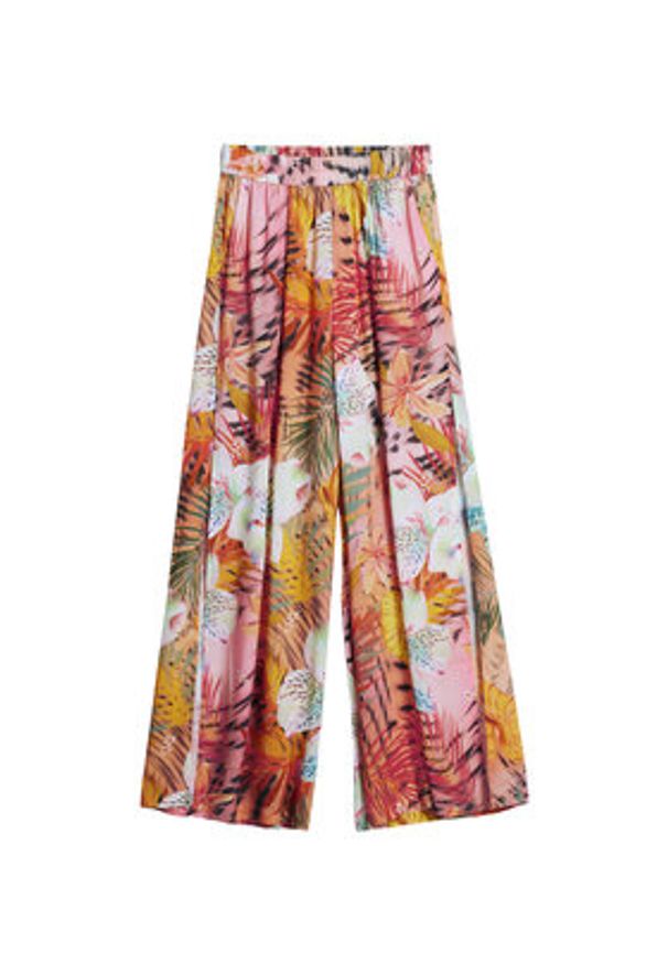 Desigual Spodnie materiałowe Swim Nasau 26SWPW56 Kolorowy Relaxed Fit. Materiał: wiskoza. Wzór: kolorowy