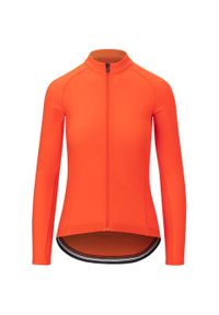 GIRO - Damski jersey z długim rękawem Giro Chrono Thermal. Kolor: pomarańczowy. Materiał: jersey. Długość rękawa: długi rękaw. Długość: długie. Sport: kolarstwo