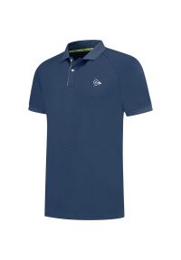 DUNLOP - Koszulka tenisowa męska Dunlop Club Polo z kołnierzykiem. Typ kołnierza: polo. Kolor: niebieski. Sport: tenis #1