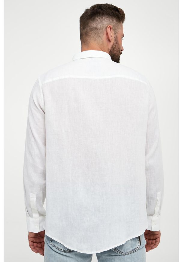 Armani Exchange - Koszula męska lniana ARMANI EXCHANGE. Materiał: len