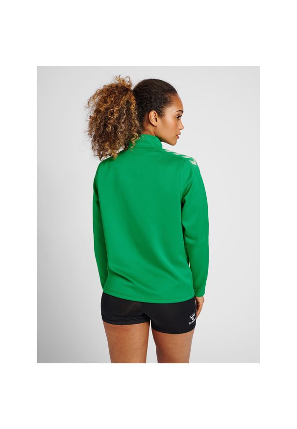 Bluza sportowa damska Hummel half zip Core XK. Kolor: zielony. Materiał: dresówka