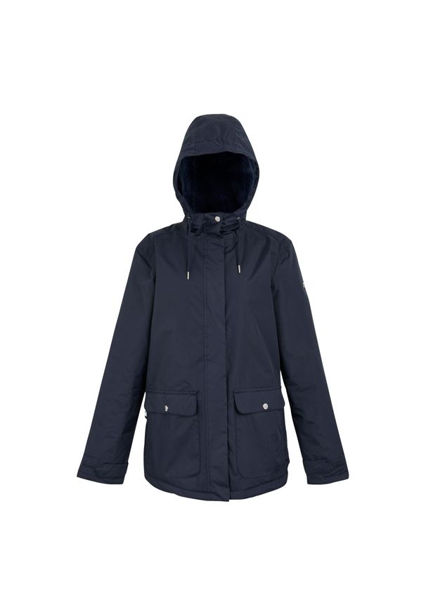 Kurtka turystyczna damska Regatta Broadia parka przeciwdeszczowa. Kolor: niebieski. Sport: turystyka piesza