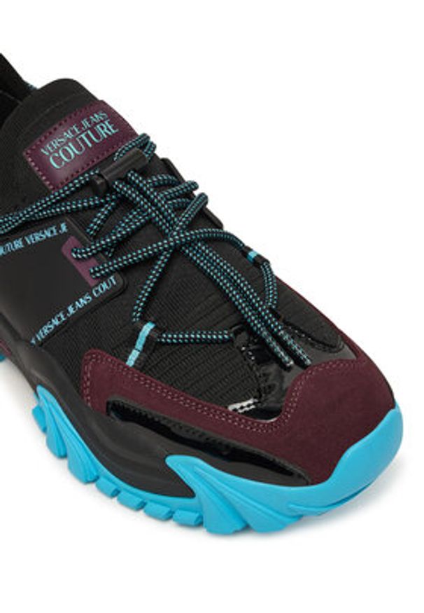 Versace Jeans Couture Sneakersy 79YA3SI3 Czarny. Kolor: czarny. Materiał: materiał