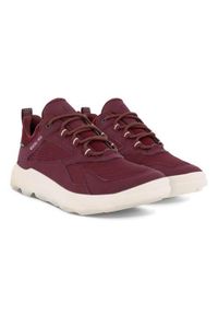 ecco - Buty do chodzenia damskie Ecco Mx Low Gtx. Kolor: czerwony. Materiał: skóra, syntetyk, materiał. Szerokość cholewki: normalna. Sport: turystyka piesza