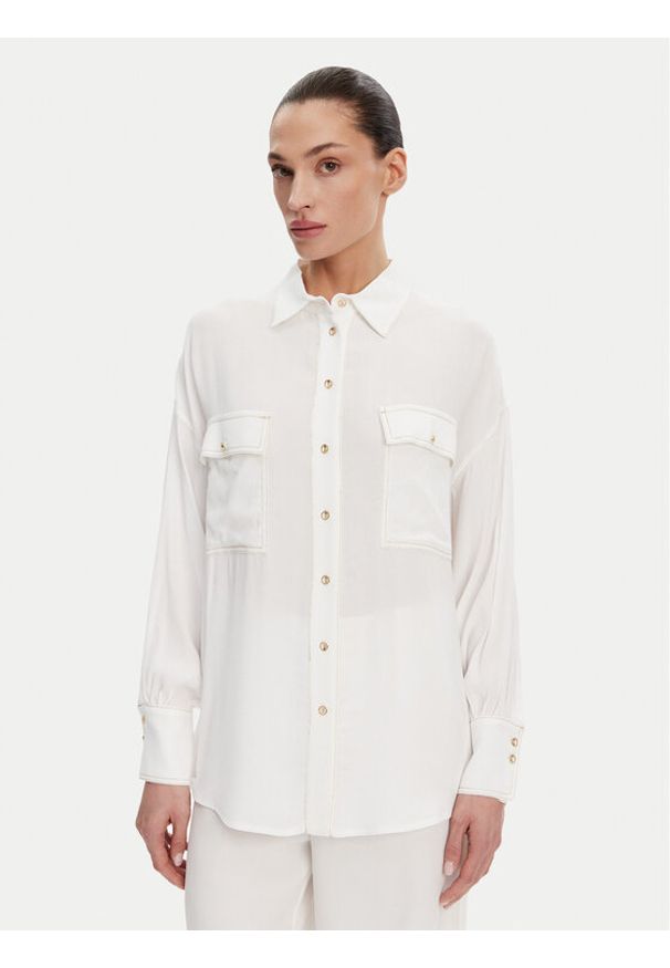 ACCESS FASHION Koszula 53-7006-394 Biały Relaxed Fit. Kolor: biały. Materiał: wiskoza