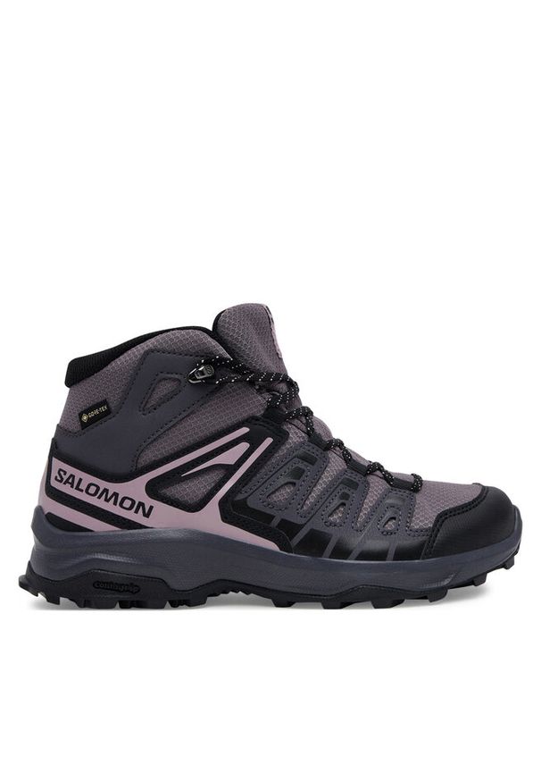 salomon - Trekkingi Salomon. Kolor: fioletowy. Technologia: Gore-Tex. Sport: turystyka piesza