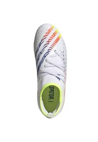Adidas - Buty piłkarskie adidas Predator Edge.3 Fg Jr GW0981 białe białe. Zapięcie: sznurówki. Kolor: biały. Materiał: syntetyk, guma. Sport: piłka nożna #4