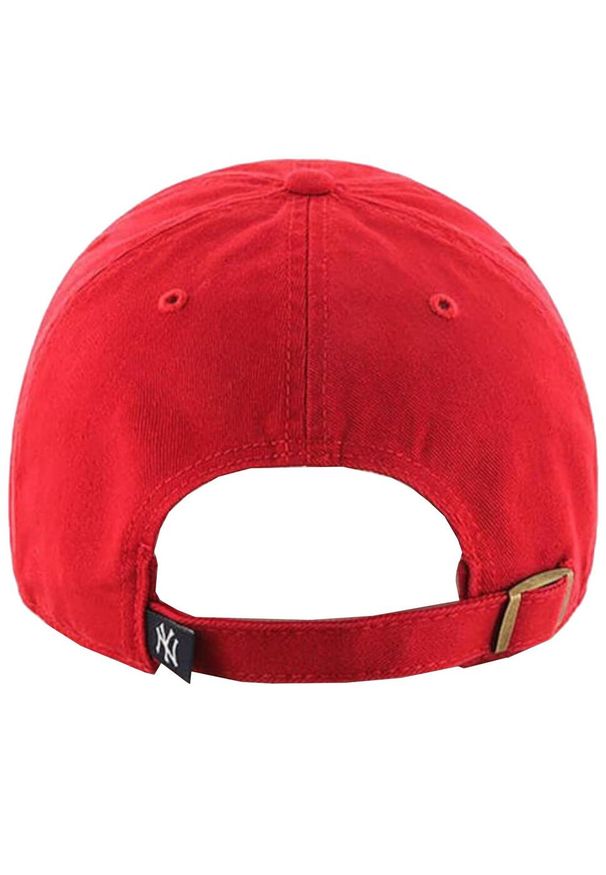 47 Brand - Czapka z daszkiem męska New York Yankees MLB Clean Up Cap. Kolor: czerwony. Materiał: bawełna