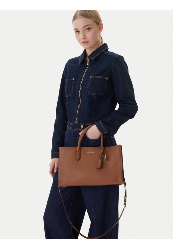 MICHAEL Michael Kors Torebka 30F4GETS2L Brązowy. Kolor: brązowy. Materiał: skórzane