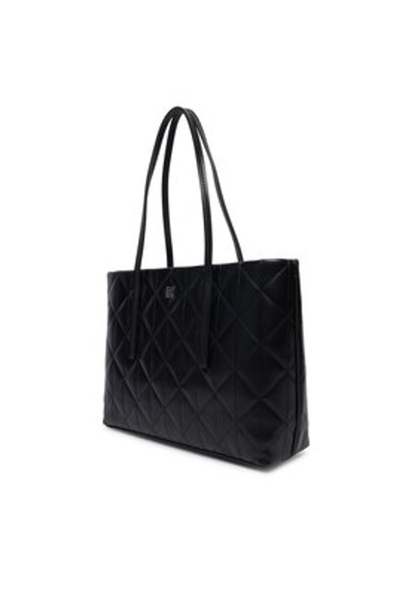 Calvin Klein Torebka Quilted Small Tote LV04F3325G Czarny. Kolor: czarny. Materiał: skórzane