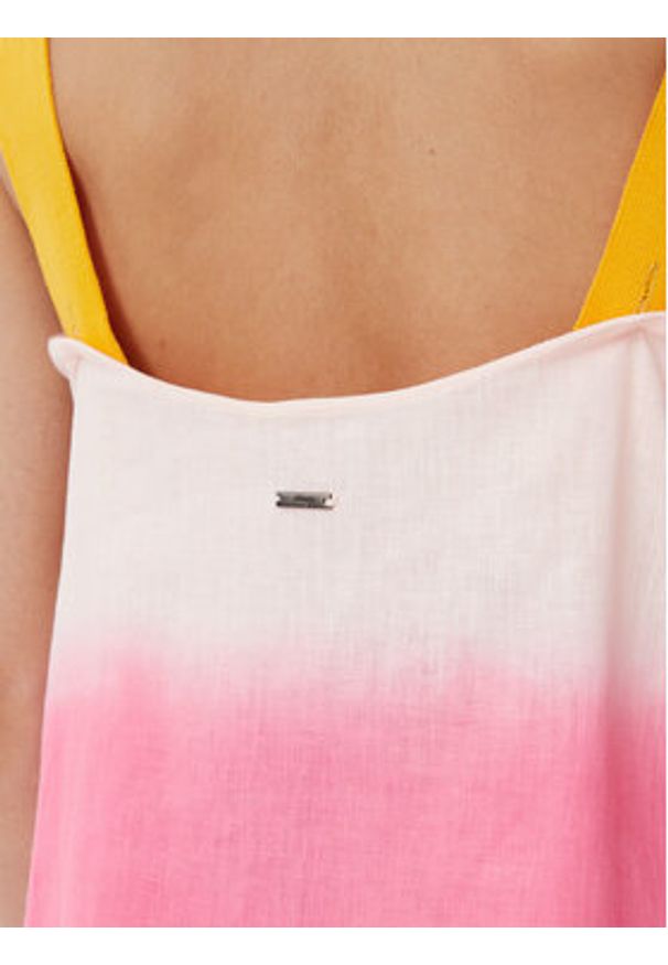 Maaji Sukienka letnia Eulalia PT2550CSD001 Kolorowy Regular Fit. Materiał: len. Wzór: kolorowy. Sezon: lato