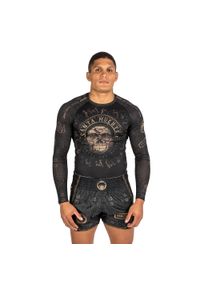 VENUM - Rashguard longsleeve męski Venum Santa Muerte Dark Side. Kolor: czarny. Długość rękawa: długi rękaw