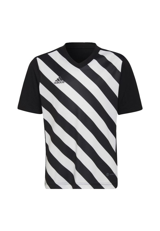 Koszulka piłkarska dla dzieci Adidas Entrada 22 Graphics Jsy. Kolor: czarny, biały, wielokolorowy. Sport: piłka nożna